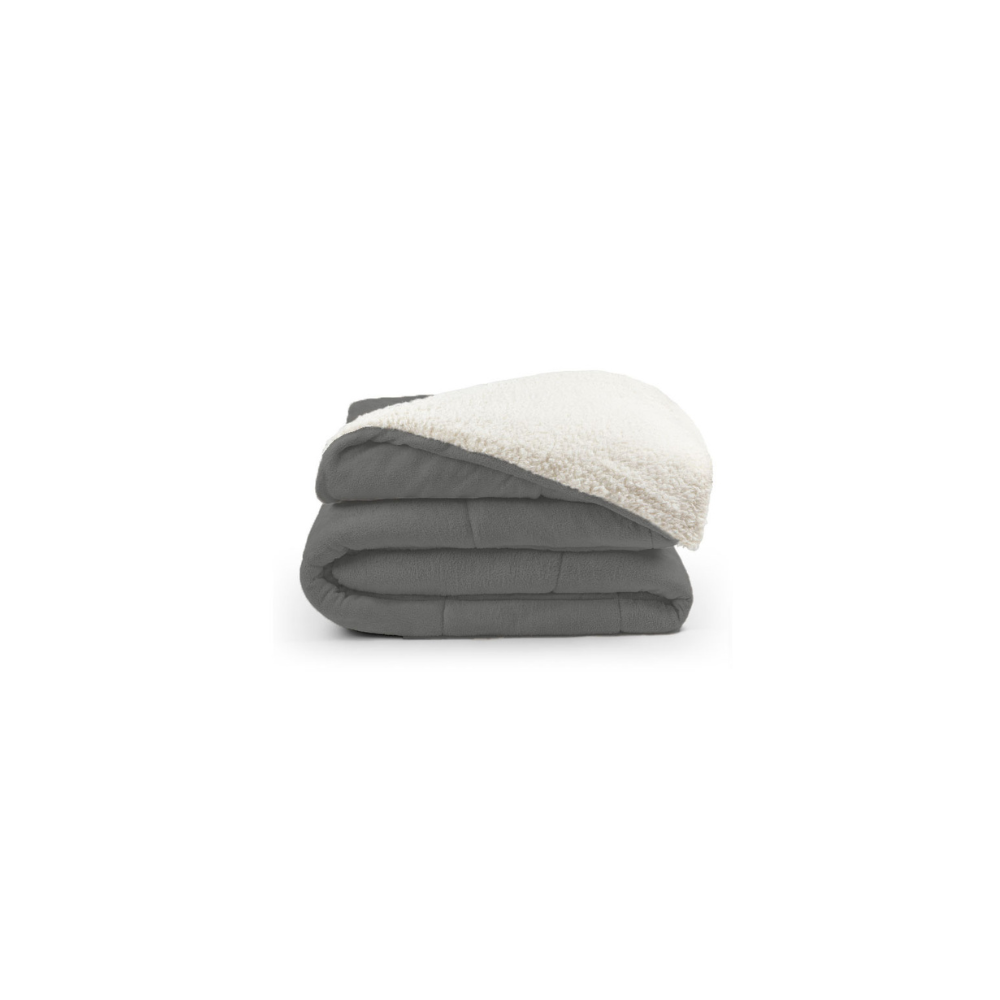 Coberdrom Cobertor Dupla Face 1 Peça Solteiro Manta Soft e Sherpa de Carneiro -